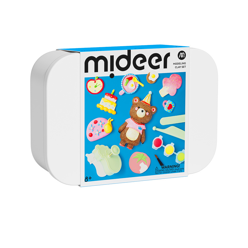Đất Sét Tạo Hình Tự Khô Cho Bé Mideer Modeling Clay Set 8+