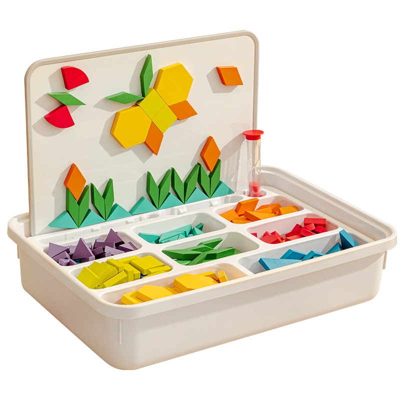 Đồ Chơi Xếp Hình Nam Châm Bằng Gỗ 250 Mảnh Mideer Pattern Blocks 3+
