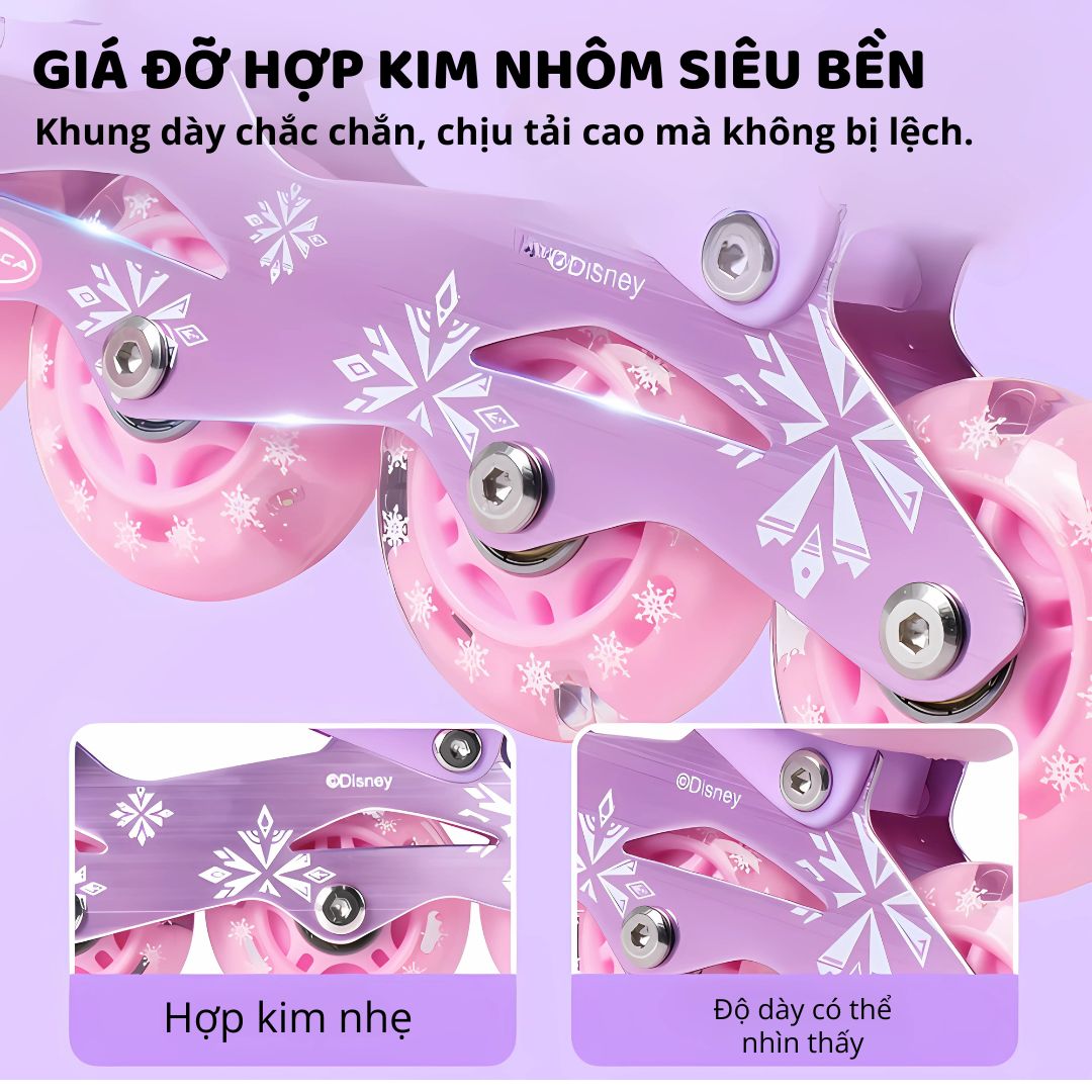 Giày Trượt Patin Trẻ Em Kèm Bảo Hộ Chính Hãng Spider Man, Disney, Marvel Size 35-38
