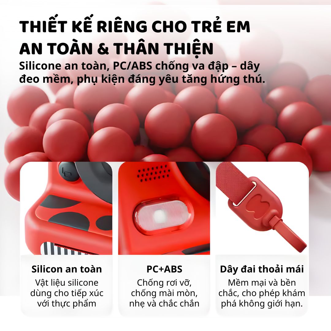 Máy Ảnh Mini Chụp Lấy Liền Cho Bé Zoyzoii Kids Instant Camera E29- Pink