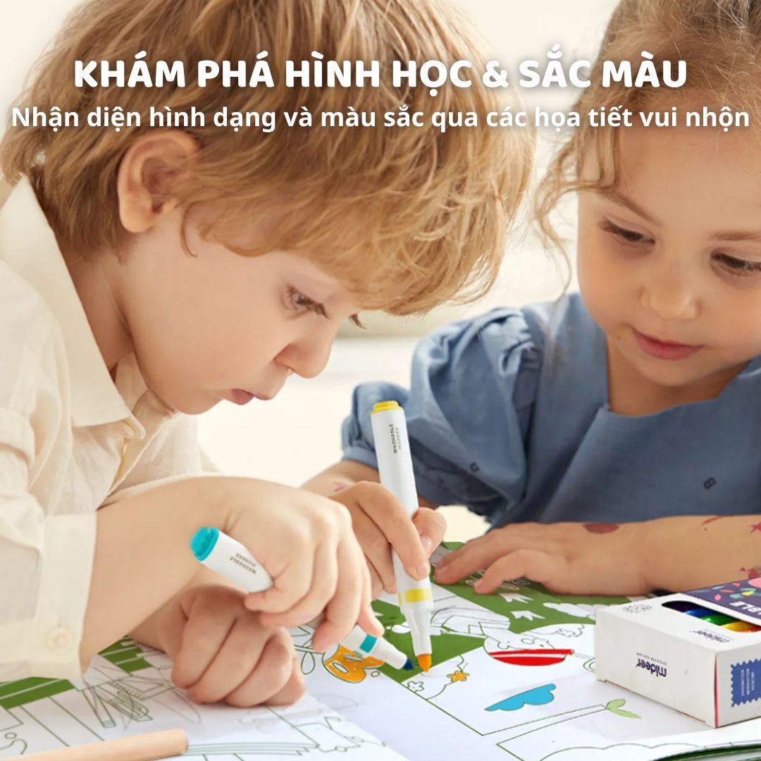 Sách Tô Màu Cho Bé Gái Mideer Drawing Coloring 3+