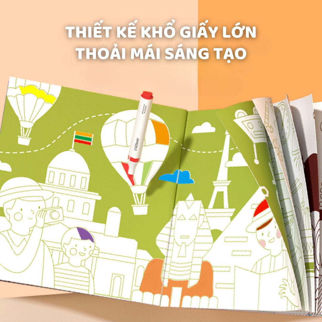Sách Tô Màu Cho Bé Trai Mideer Drawing Coloring 3+