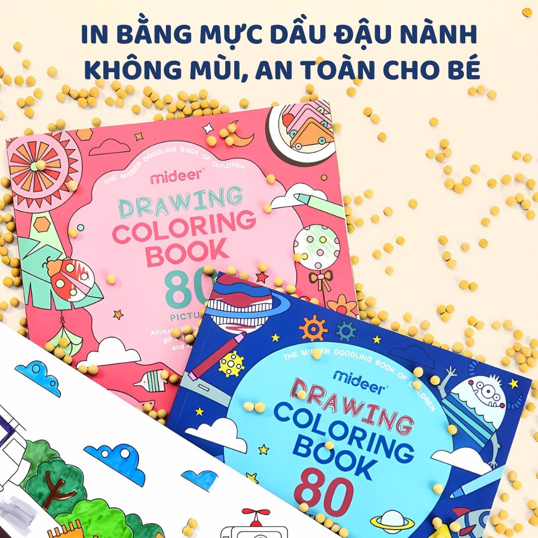 Sách Tô Màu Cho Bé Gái Mideer Drawing Coloring 3+