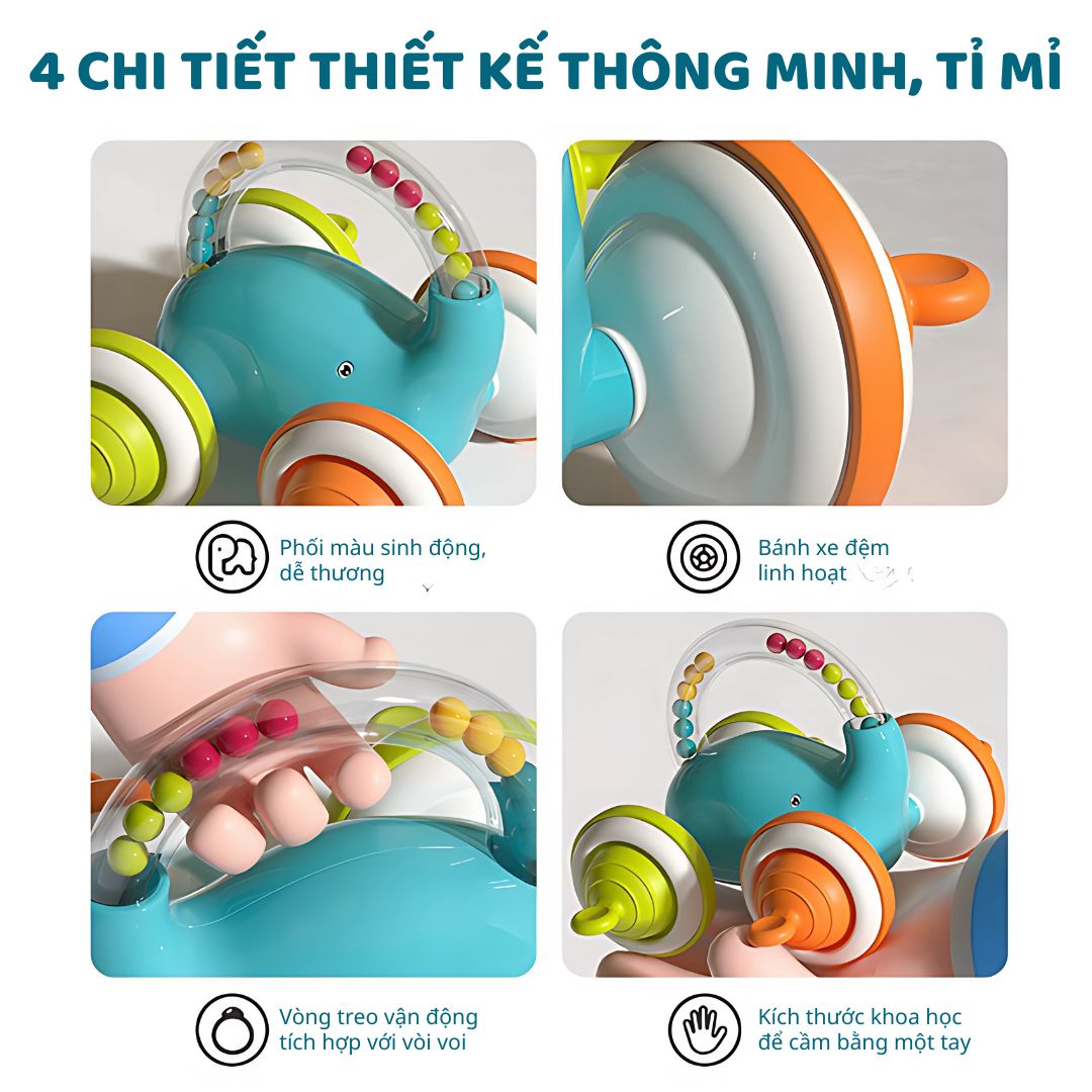 Đồ Chơi Tập Bò Cho Bé Sơ Sinh Hình Con Voi Goodway Little Elephant Toy 3m+