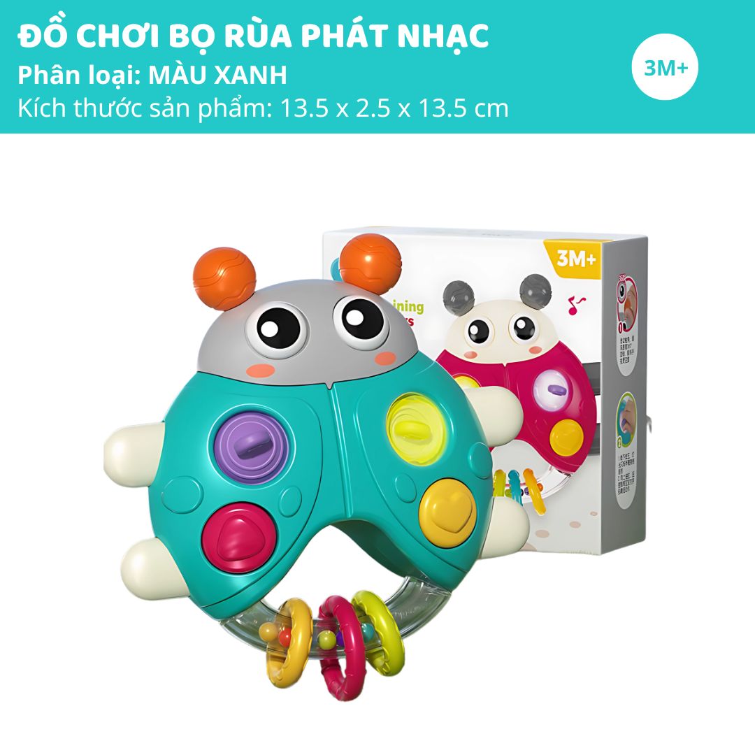 Lục Lạc Cầm Tay Phát Nhạc Cho Bé Sơ Sinh Goodway Rainbow Ball Pusher 3m+