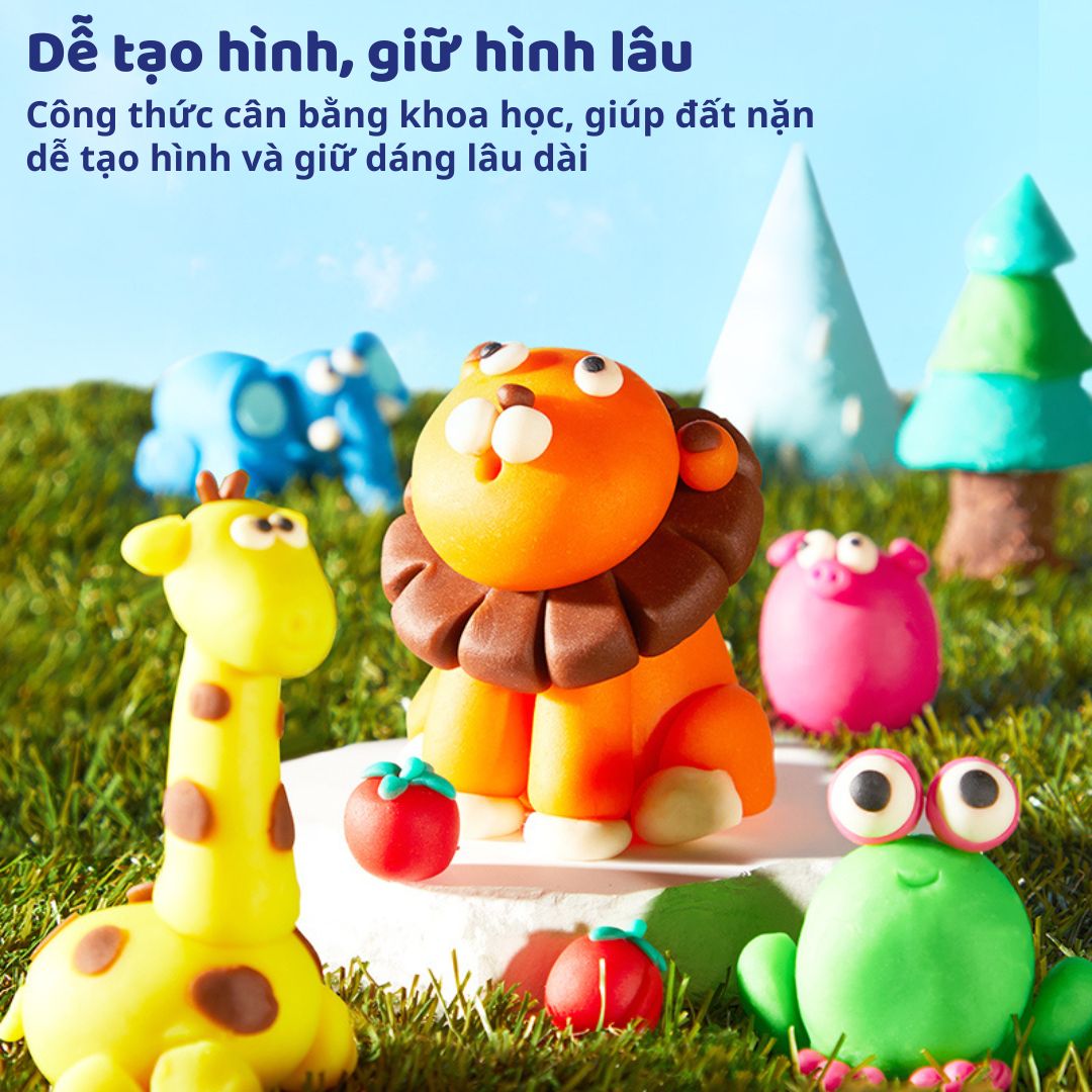 Đất Nặn Hữu Cơ Không Dính Tay 6 Màu Mideer Mellow Dough 18m+