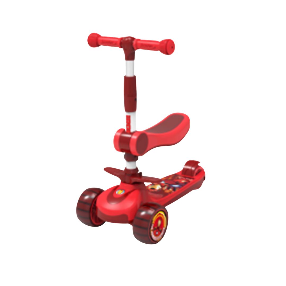 Xe Scooter Gấp Gọn Kèm Ghế Ngồi 2in1 Mesuca Marvel- Iron Man 3+
