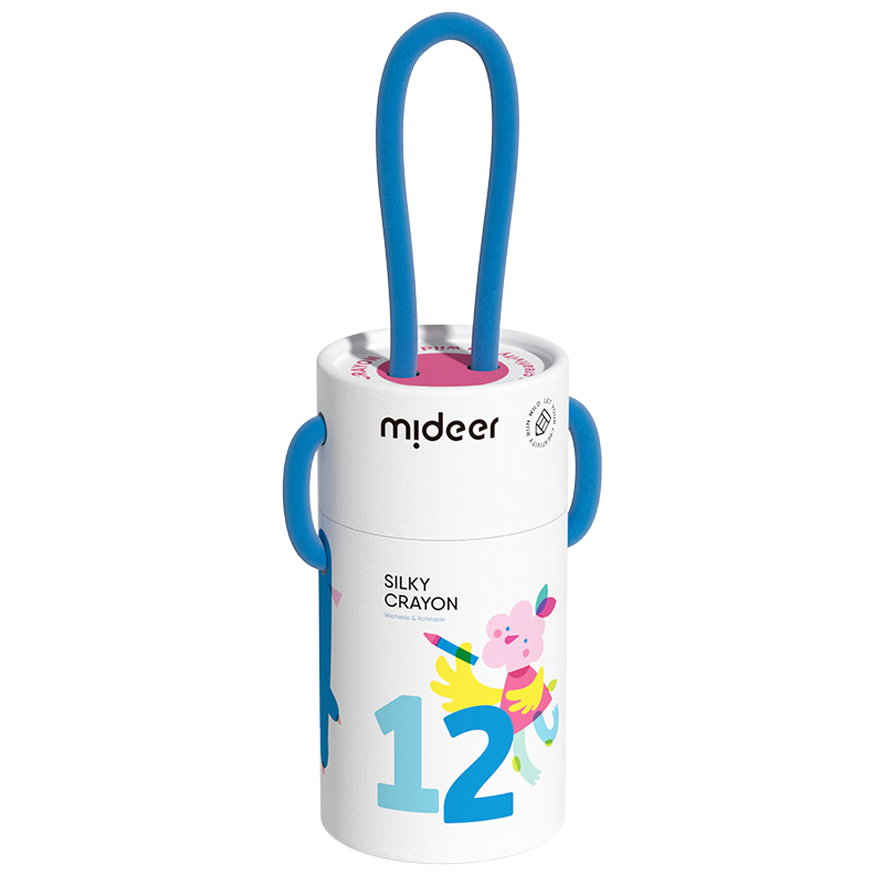 Màu Sáp Lụa Hữu Cơ 12 Màu Mideer Silky Crayons 3+