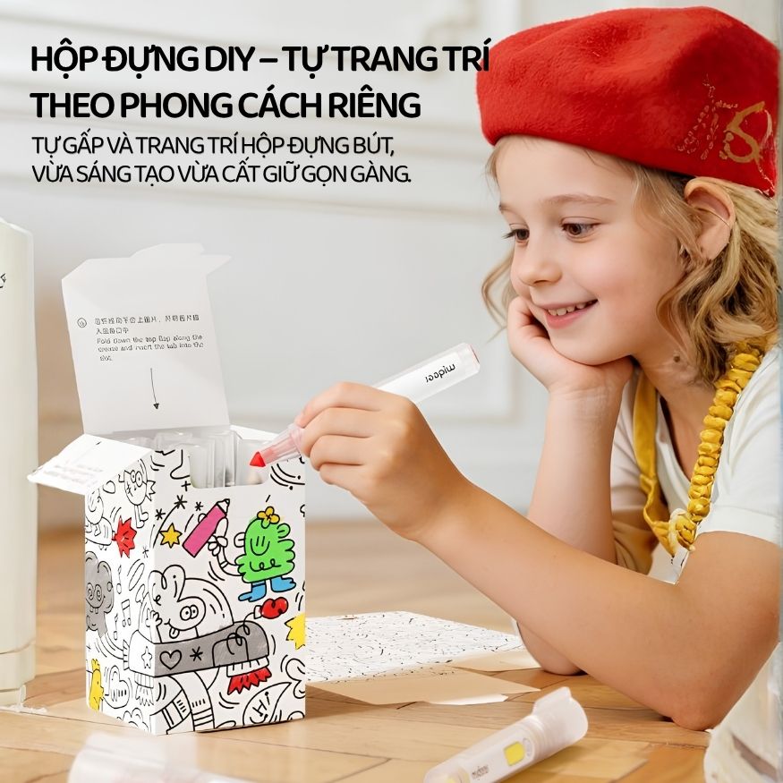 Bộ Tự Làm Bút Màu DIY Cho Bé Mideer Mix & Make Marker 3+