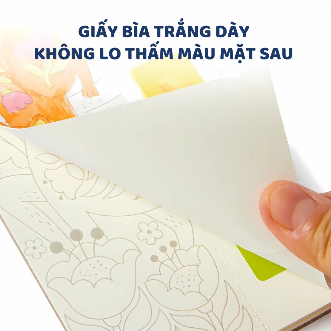 Tranh Tô Màu Nước Kèm Cọ Mideer Watercolour Painting- Enchanted Garden 3+