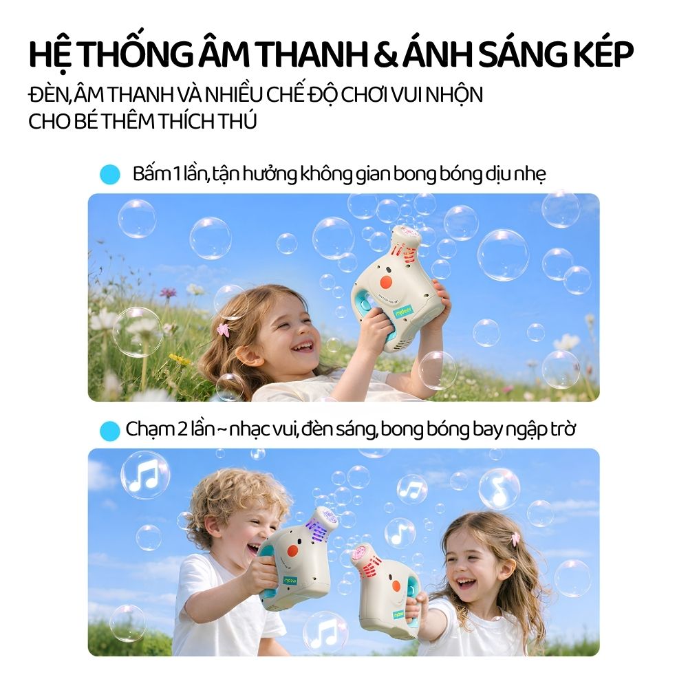 Đồ Chơi Máy Tạo Bong Bóng Hình Con Voi Cho Bé Mideer Elephant Bubble Machine 3+