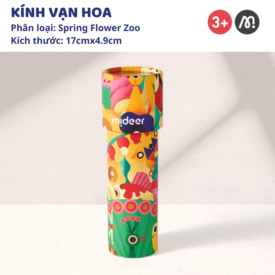 Đồ Chơi Kính Vạn Hoa Mideer Colorful Kaleidoscope- Spring Flower Zoo 3+