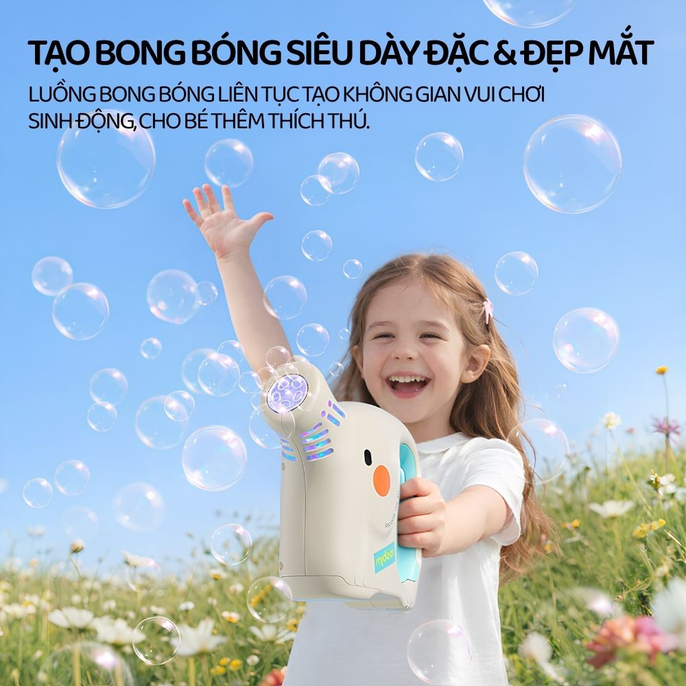 Đồ Chơi Máy Tạo Bong Bóng Hình Con Voi Cho Bé Mideer Elephant Bubble Machine 3+