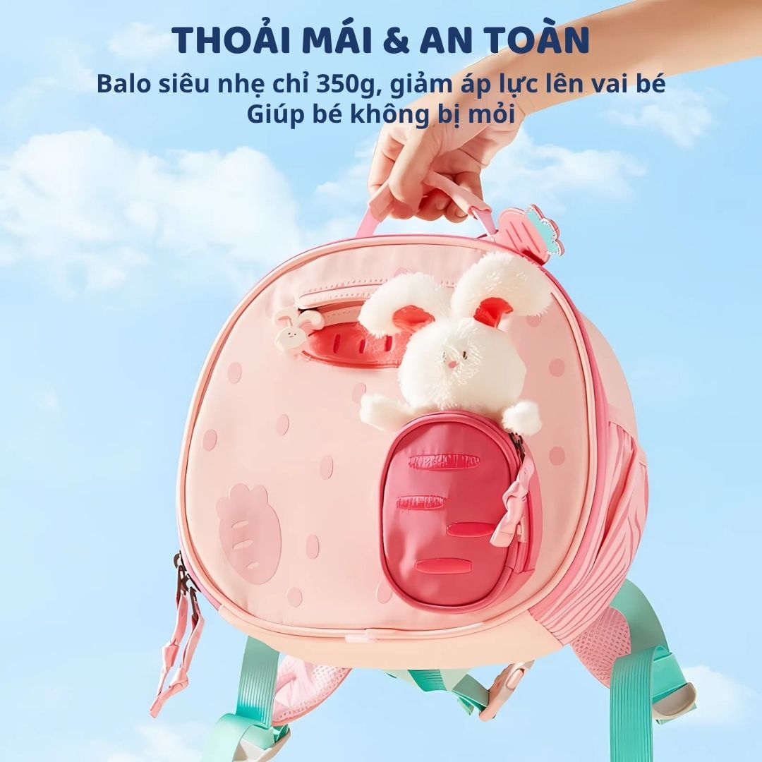 Balo Đi Học Mầm Non Cho Bé Mideer Snuggle Square Backpack 1-5 Tuổi