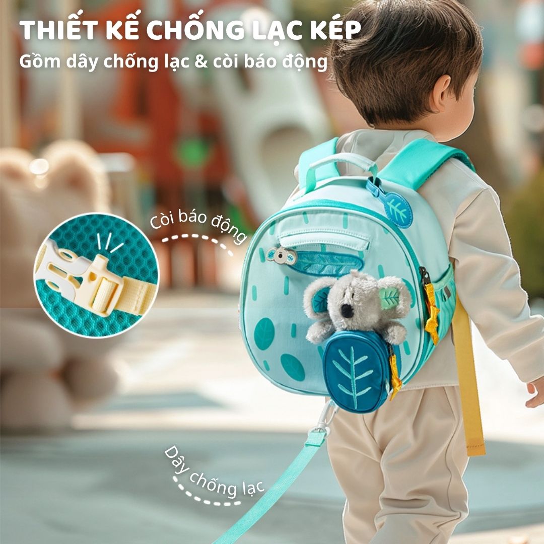 Balo Đi Học Mầm Non Cho Bé Mideer Snuggle Square Backpack 1-5 Tuổi