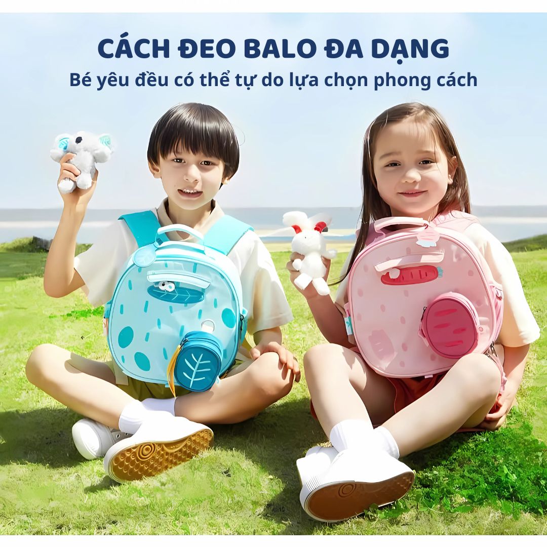 Balo Đi Học Mầm Non Cho Bé Mideer Snuggle Square Backpack 1-5 Tuổi
