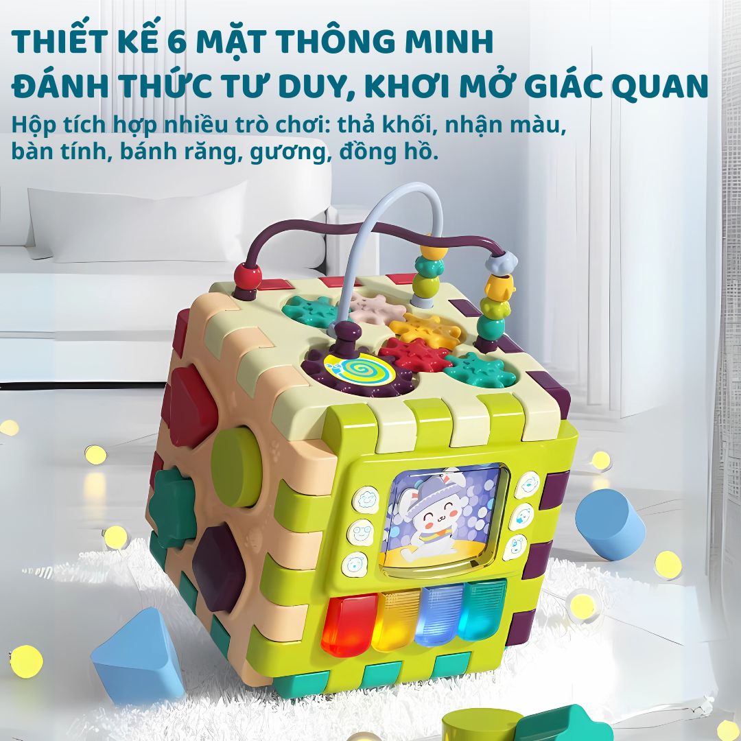 Khối Bận Rộn Montessori Cho Bé Goodway Play And Learn Activity Cube 10m+
