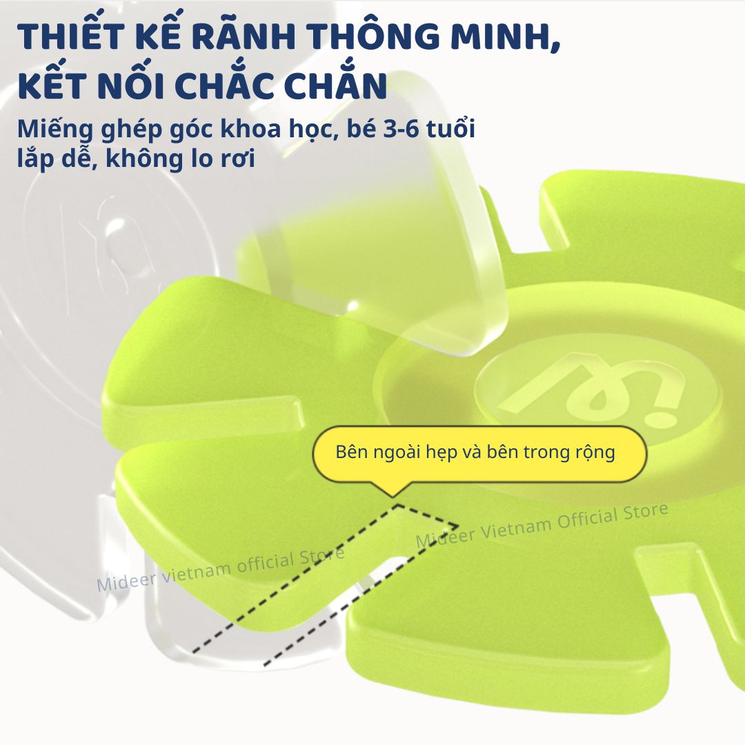Đồ Chơi Lắp Ráp Hình Bông Tuyết 200 Mảnh Mideer Snowflake Blocks 3+