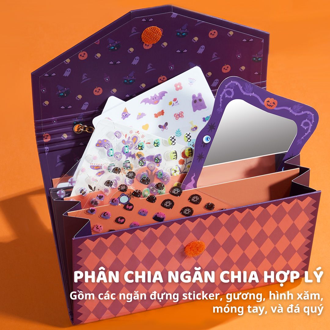 Hình Xăm Phát Sáng & Sticker Dán Móng Tay Mideer Halloween Dress Up Sticker Pack 3+