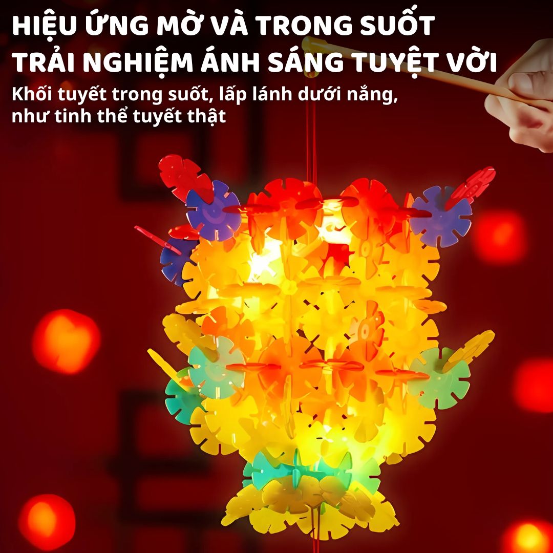 Đồ Chơi Lắp Ráp Hình Bông Tuyết 200 Mảnh Mideer Snowflake Blocks 3+