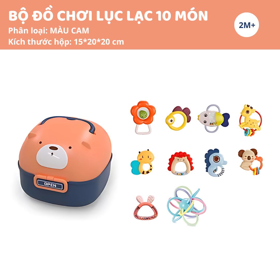 Đồ Chơi Lục Lạc 10 Món Cho Bé Goodway Baby Rattle Set 2m+