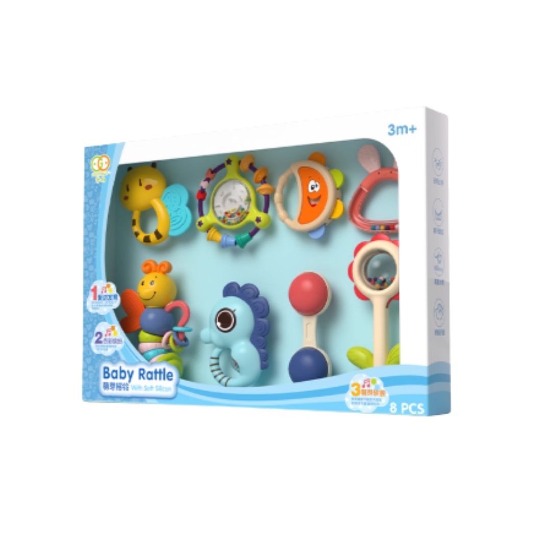 Đồ Chơi Lục Lạc 8 Món Cho Bé Goodway Baby Rattle Set 2m+