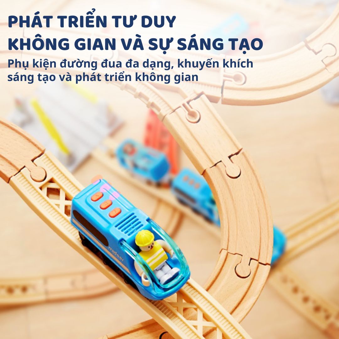 Đồ Chơi Lắp Ráp Đường Ray Xe Lửa Mideer Mideer Train Track Building Blocks 3+