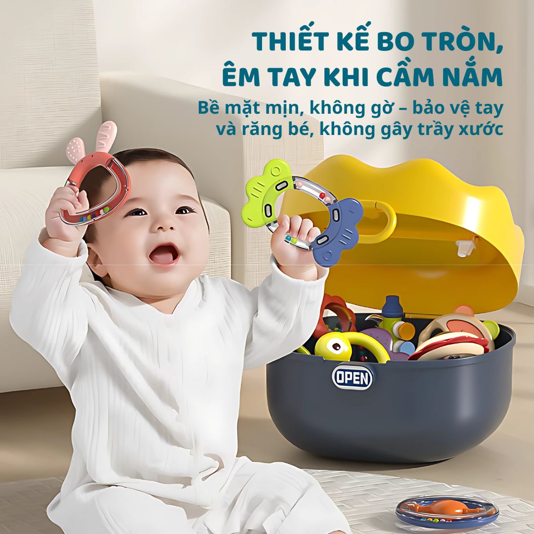 Đồ Chơi Lục Lạc 10 Món Cho Bé Goodway Baby Rattle Set 2m+