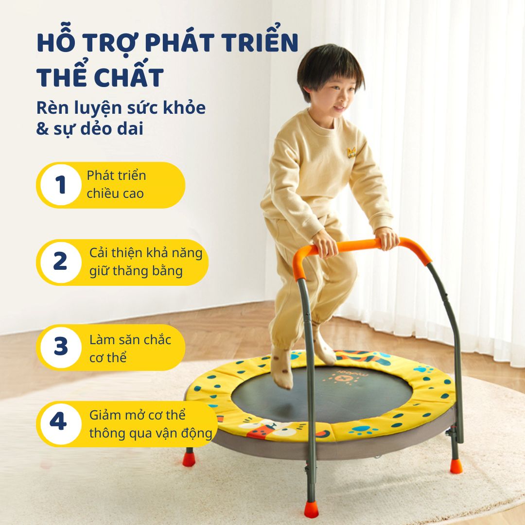 Đệm Nhún Trampoline Cho Bé Vận Động Mideer Kids Trampoline 3+