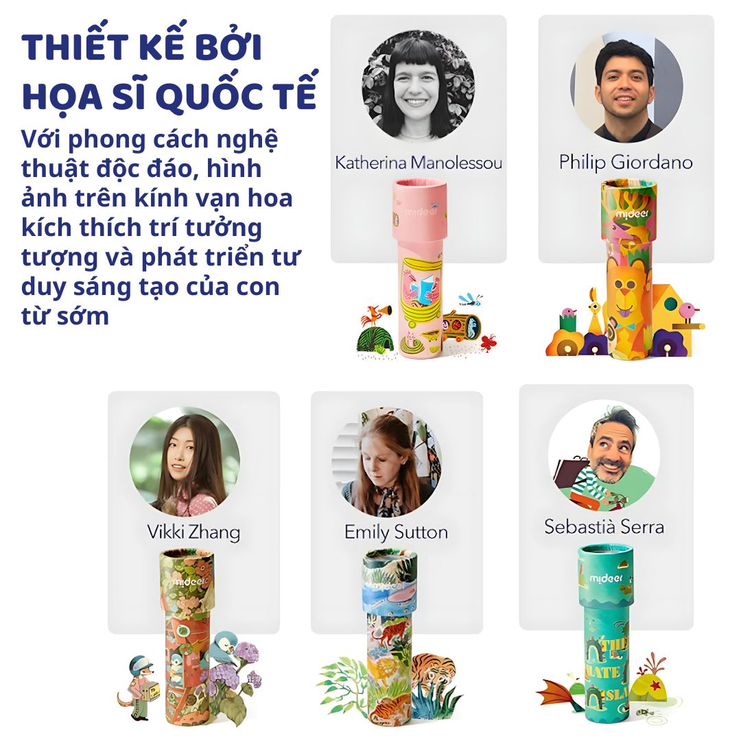 Đồ Chơi Kính Vạn Hoa Mideer Colorful Kaleidoscope- Forest Concert 3+