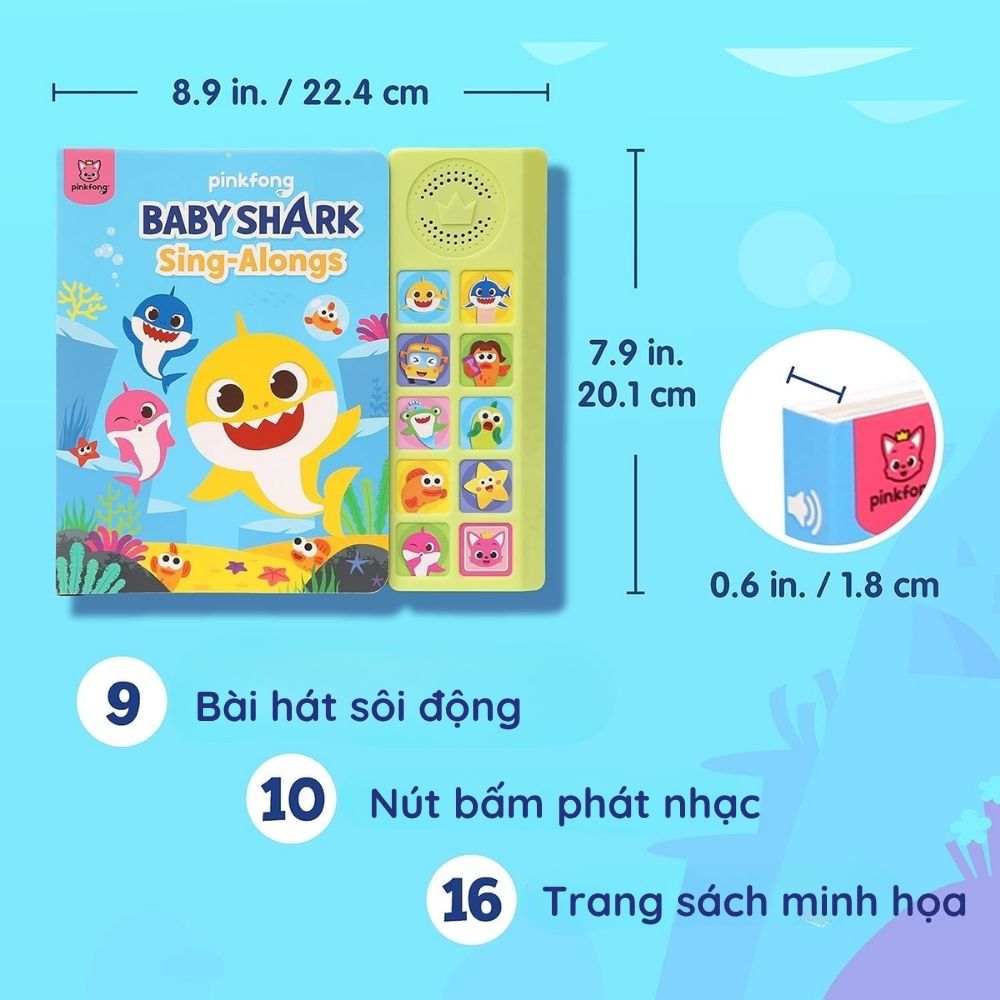 Sách Âm Thanh Cho Bé Chính Hãng Pinkfong Car Songs Sound Book 1+