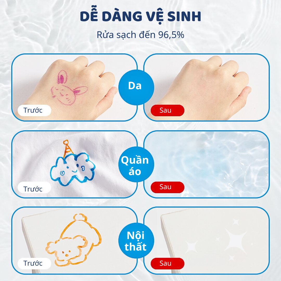Bút Màu Nước 2 Đầu Cho Bé Mideer Washable Marker- 24 Màu