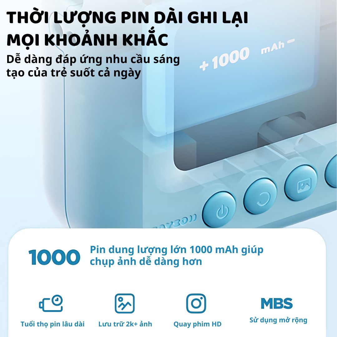 Máy Ảnh Cho Bé Zoyzoii Kids Camera E28- Cầu Vồng