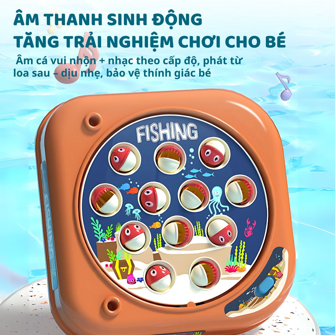 Đồ Chơi Câu Cá Mini Phát Nhạc Goodway Happy Fishing Game- Màu Nâu 3+