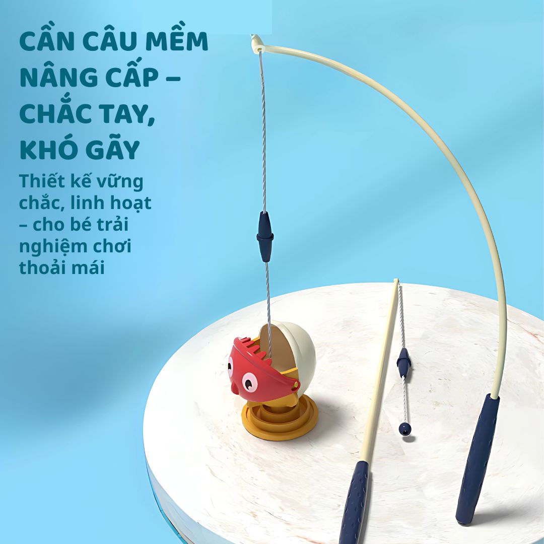 Đồ Chơi Câu Cá Mini Phát Nhạc Goodway Happy Fishing Game- Màu Nâu 3+