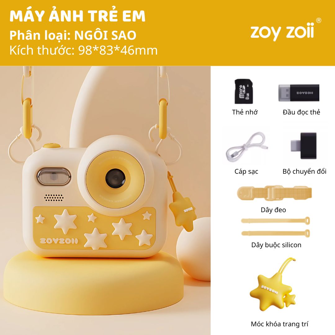 Máy Ảnh Cho Bé Zoyzoii Kids Camera E28- Ngôi Sao