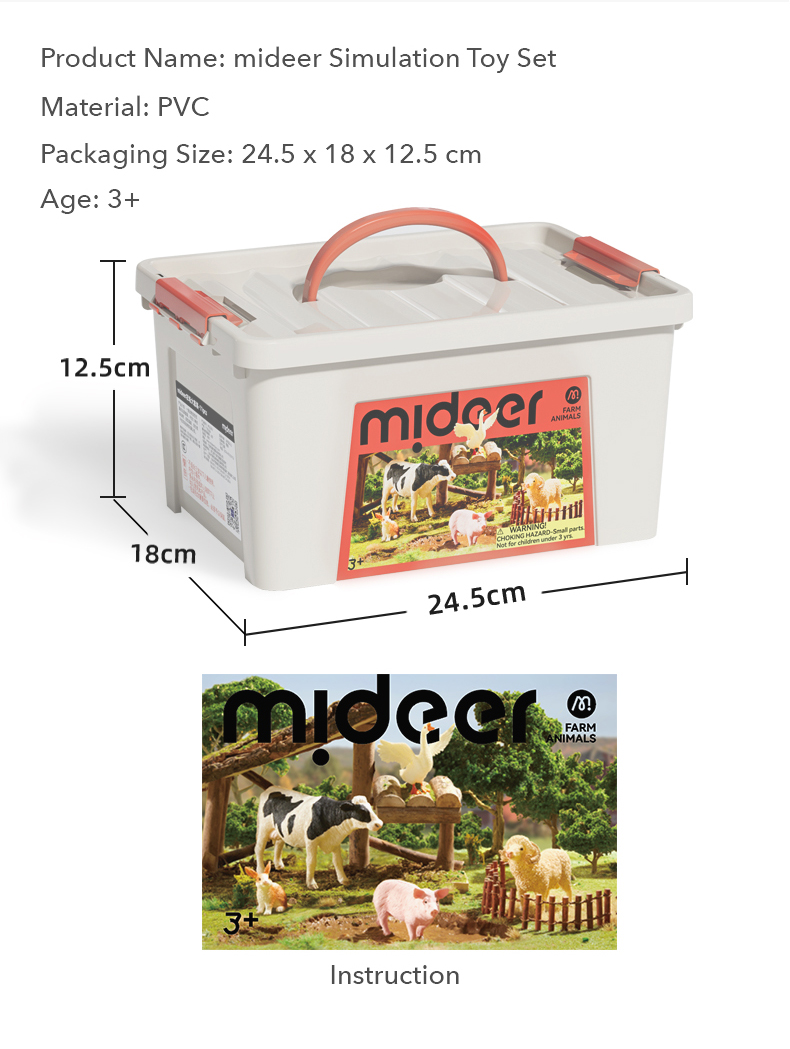 Đồ Chơi Mô Hình Động Vật Nông Trại 11 Con Mideer Animal Toys Set 3+