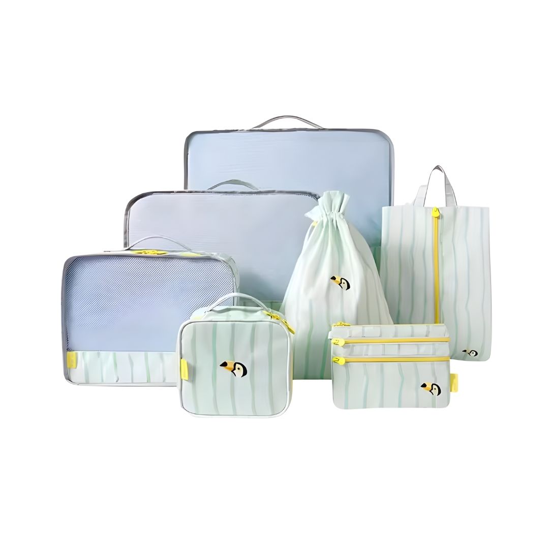 Combo 7 Túi Đựng Đồ Du Lịch Gấp Gọn Hugz- Mint Mambo