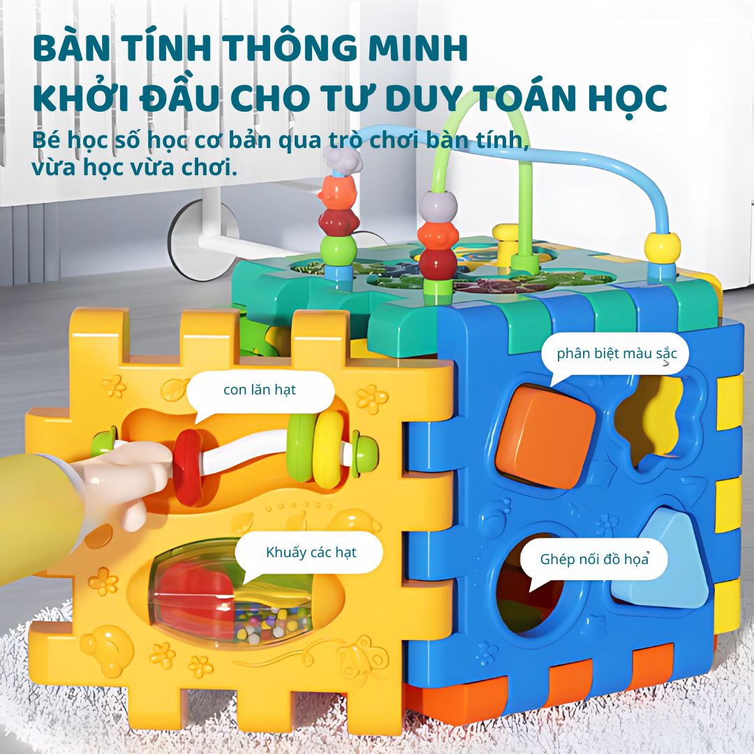 Khối Bận Rộn Montessori Cho Bé Goodway Play And Learn Activity Cube 10m+