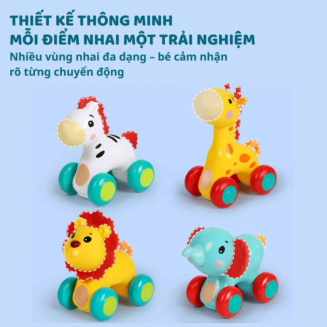 Đồ Chơi Động Vật Gặm Nướu Goodway Rolling Little Crawling- Hươu Cao Cổ 6m+