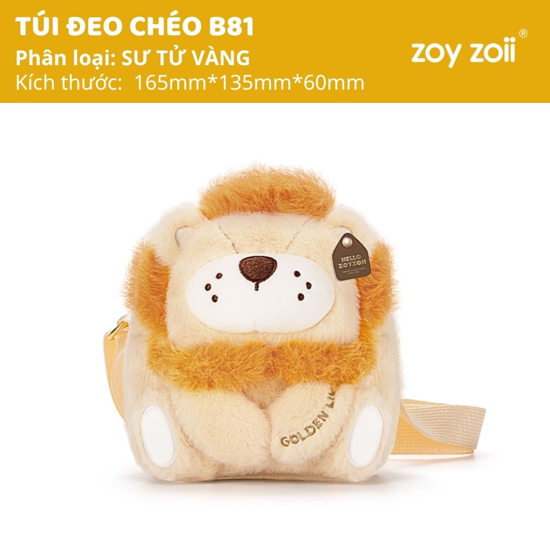 Túi Đeo Chéo Cho Bé Zoyzoii Kids Crossbody Bag B81- Sư Tử