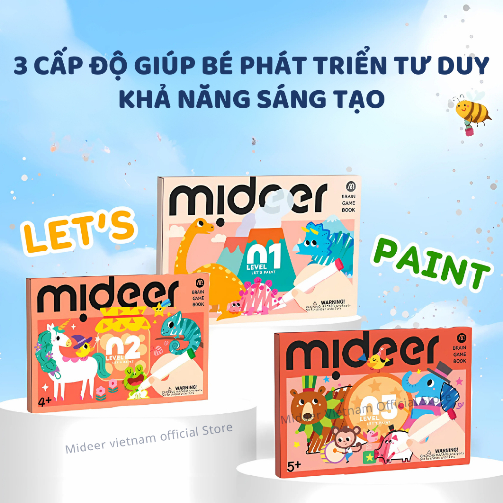 Tranh Tô Màu Sáng Tạo Level Up Brain Gamebook- Let's Paint Level 1