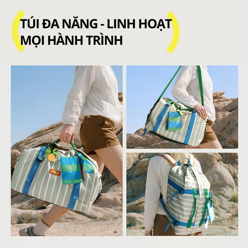 Túi Du Lịch 3in1 Đa Năng Chống Nước Hugz Travel Bag-  Summer Soiree ( size M )