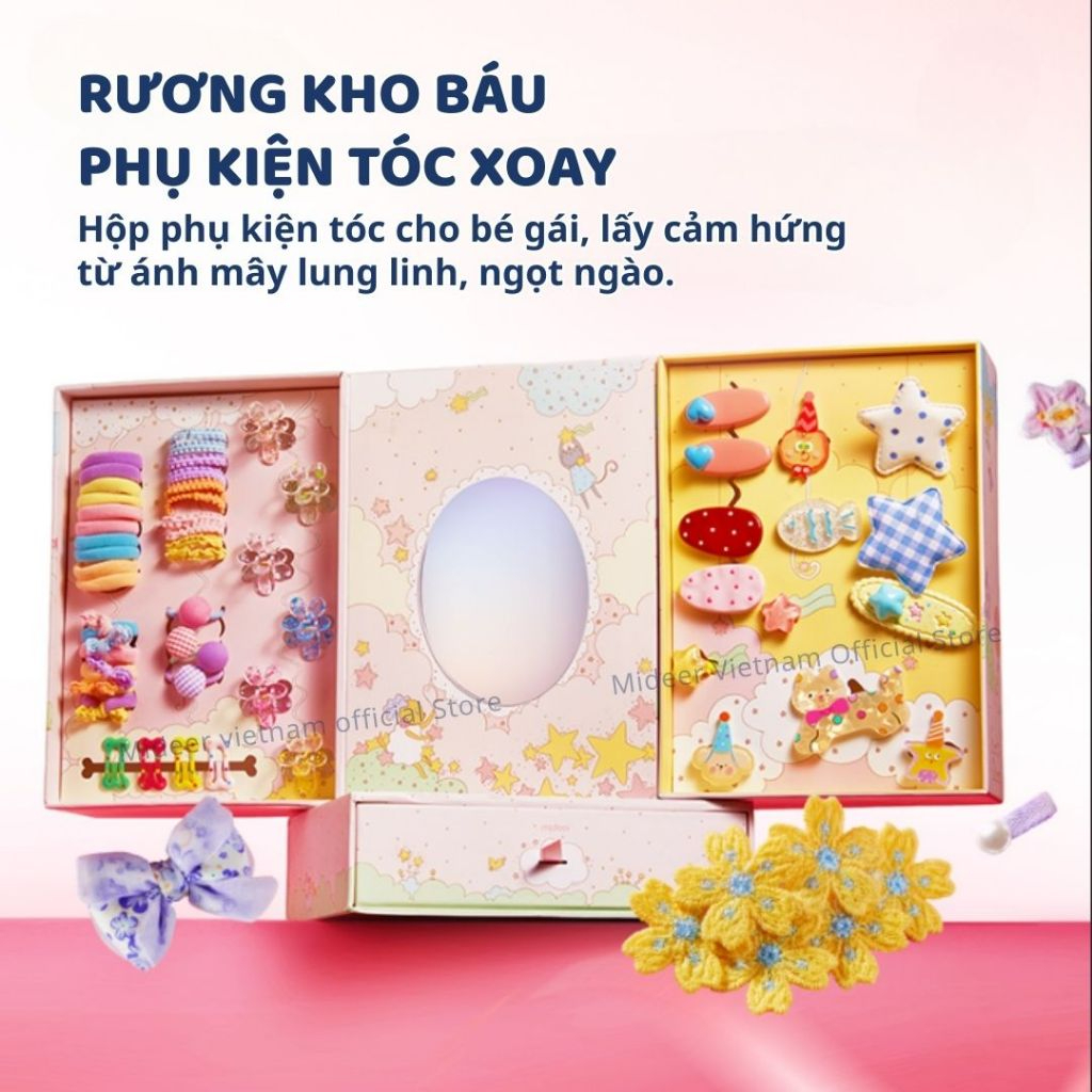 Phụ Kiện Kẹp Tóc Cho Bé Gái Hair Clips Gift Box 3+