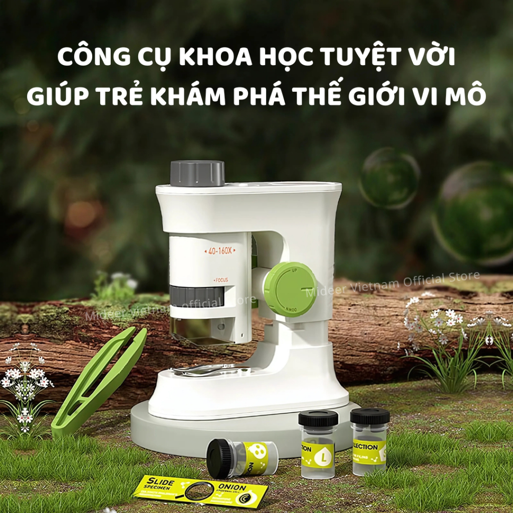 Kính Hiển Vi Mini Cho Bé Mideer Exploring With Microscope 8+