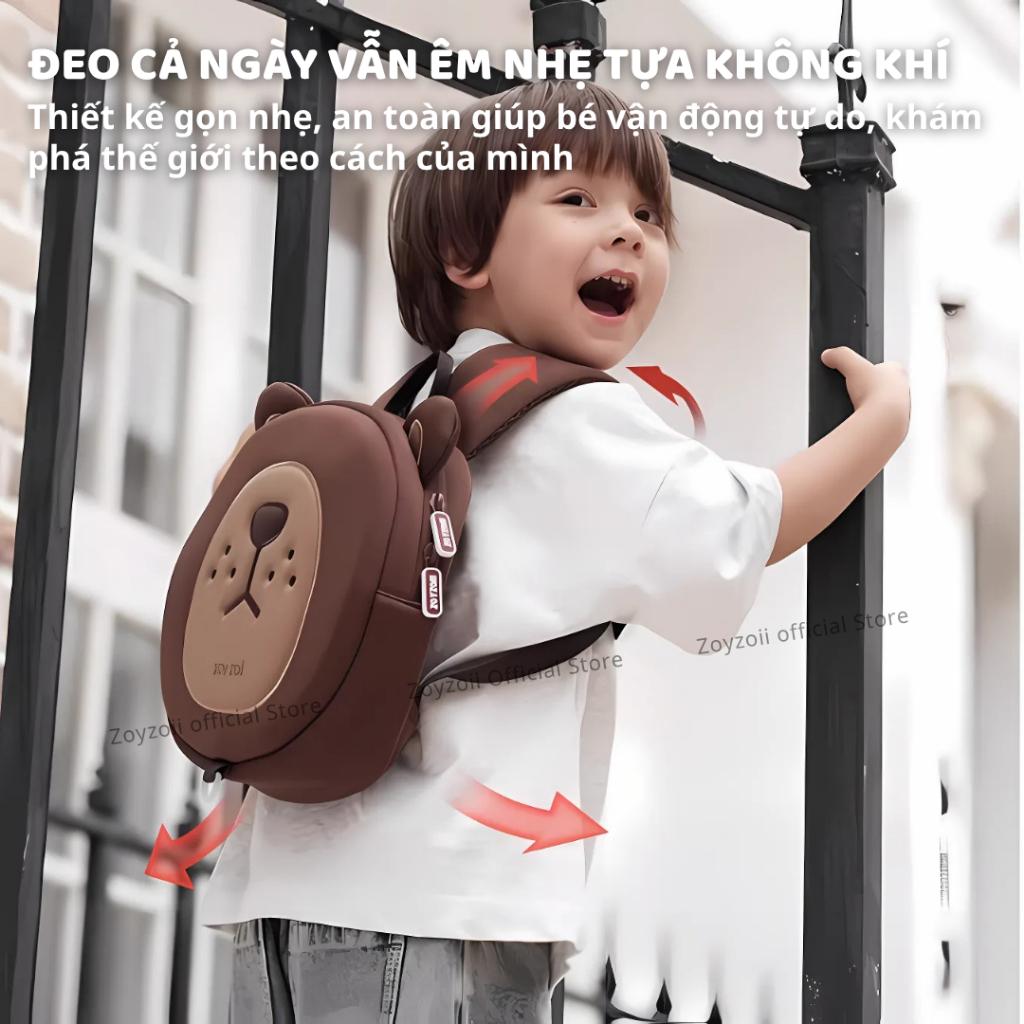 Balo Cho Bé Mầm Non Zoyzoii Animal Series B32 Thỏ Xám