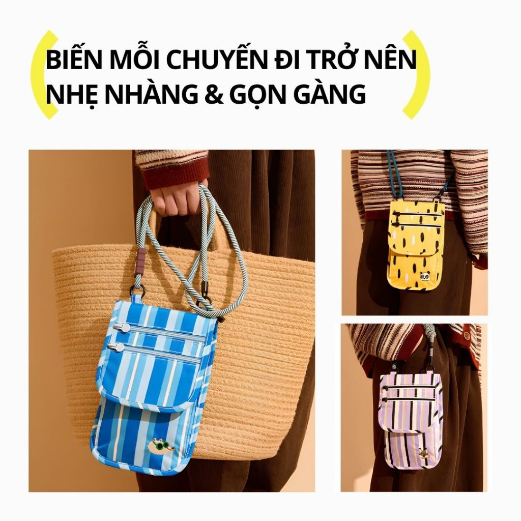 Túi Đeo Chéo Nhiều Ngăn Hugz Compressed File- Round Island Trip