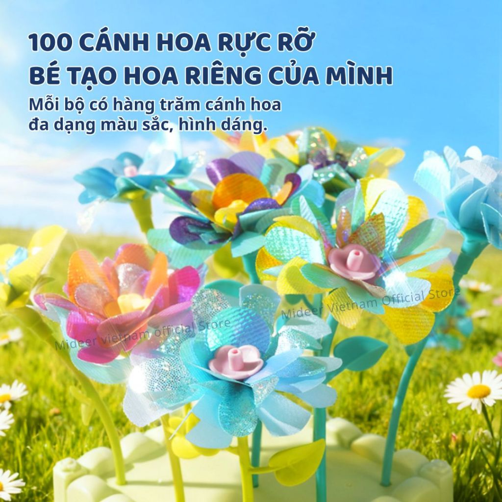 Đồ Chơi Thủ Công Làm Hoa Giấy Mideer Click & Bloom Florist 3+