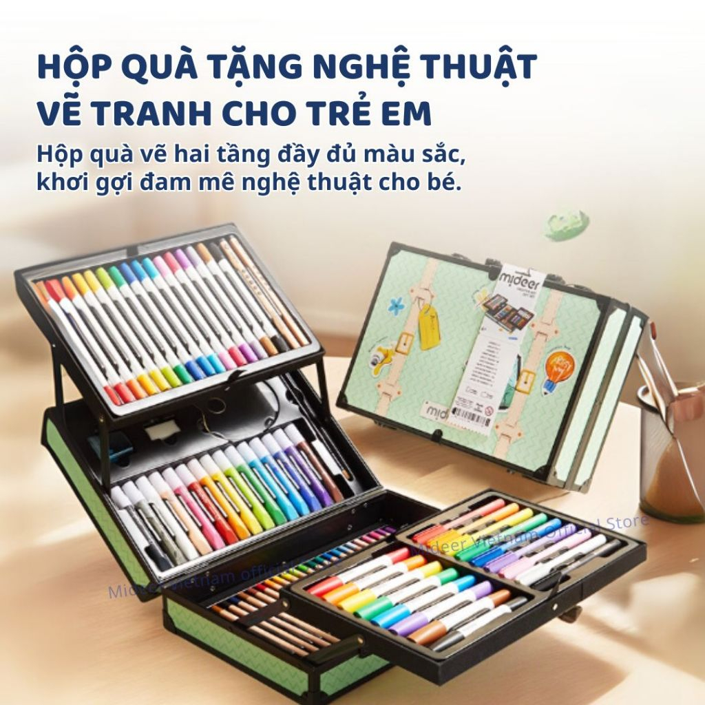 Bộ Bút Màu 79 Chi Tiết Mideer Creative Art Expression Box 3+