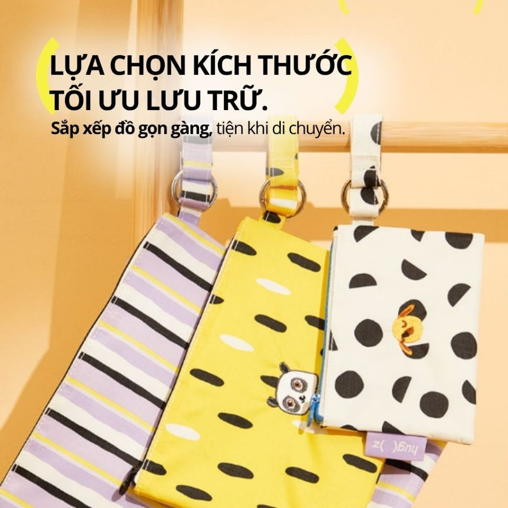 Bộ 3 Túi Đựng Đồ Cá Nhân Du Lịch Hugz Pack Multi-Purpose Bag- Holiday Blank Space